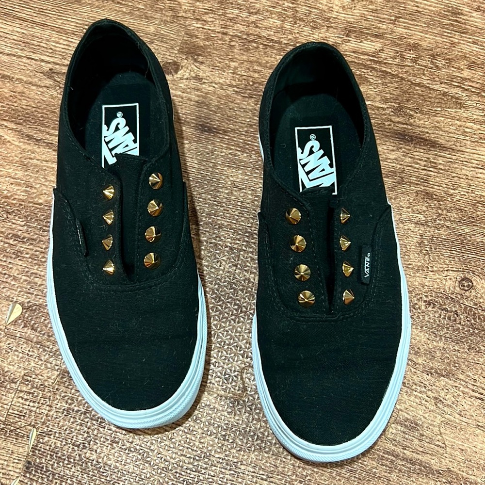 Studded Black‎ Vans Gore Slip-Ons Women’s 6.5